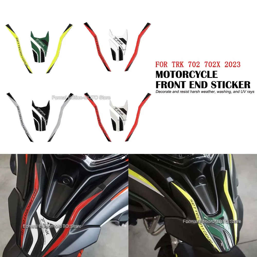 

For Benelli TRK 702 trk 702X 2023- 3D Epoxy Resin Motorcycle Fairing Fender Stickers Waterproof Moto front end Decorative Decal