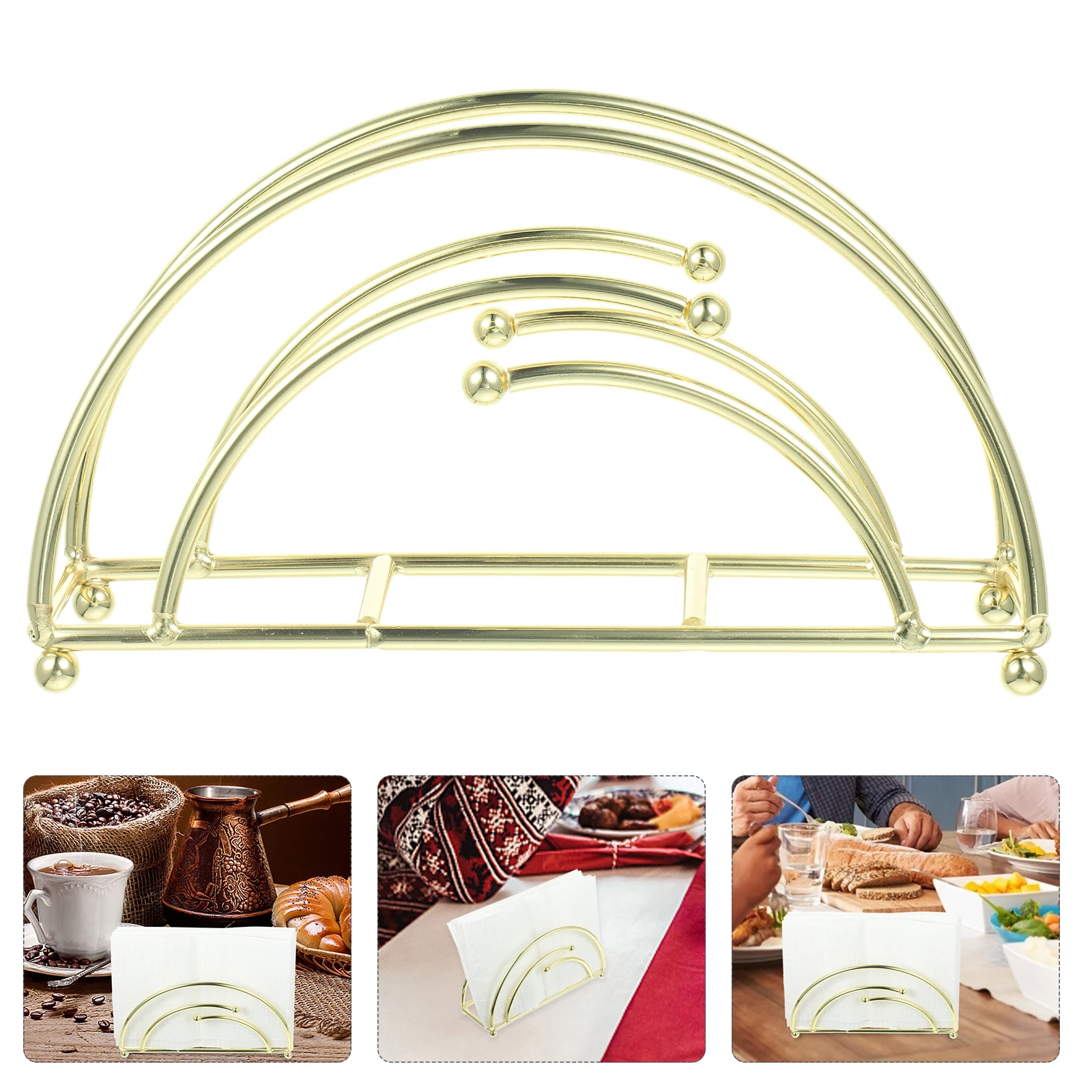 

Iron Paper Towel Holder Black Record St Vertical Napkin Storage Box Semicircle Shape Rustic Kitchen Dining Room Table Accessory