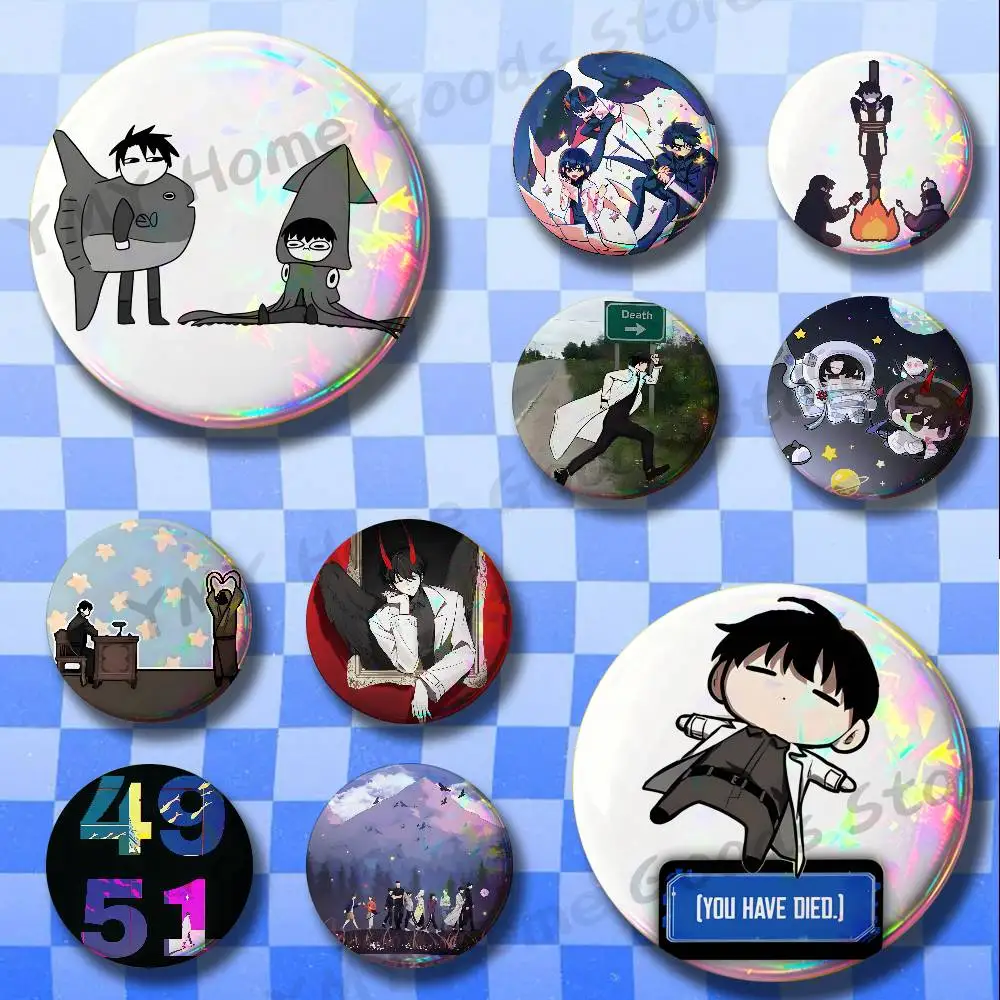 Anime Cute K-Kim Dokja ORV Round Pins Cartoon Brooches Stylish Ornament Badge for Backpack Accessorys Gifts