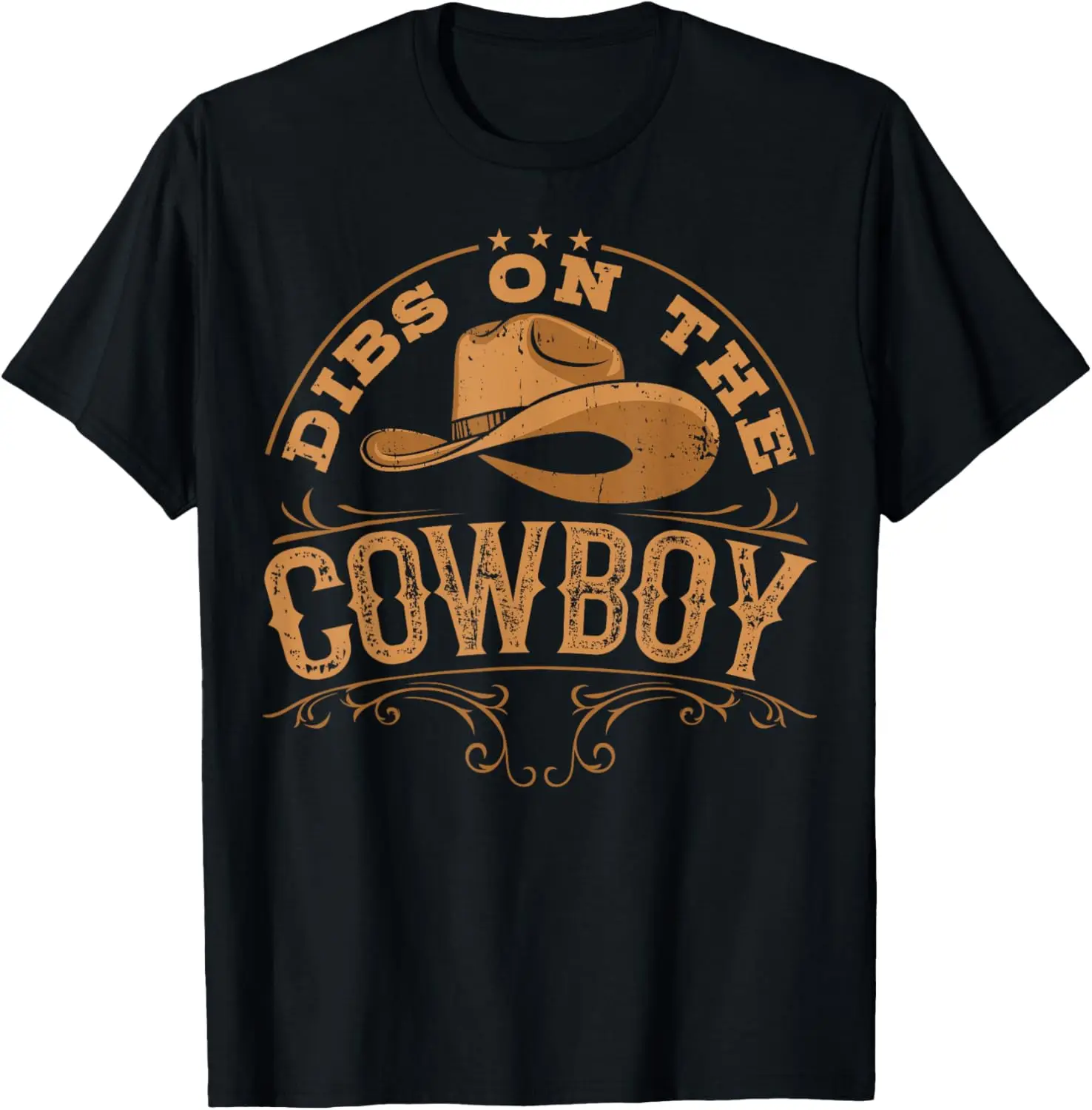 Dibs On The Cowboy Rodeo Ranch Girlfriend Wife Lipstick T-Shirt