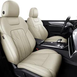 Custom Fit Car Accessories Seat Covers Full Set Middle Perforated Genuine Leather Specific For Audi A3 A4 A5 A6 Q5 Q7 TT A8 Q3