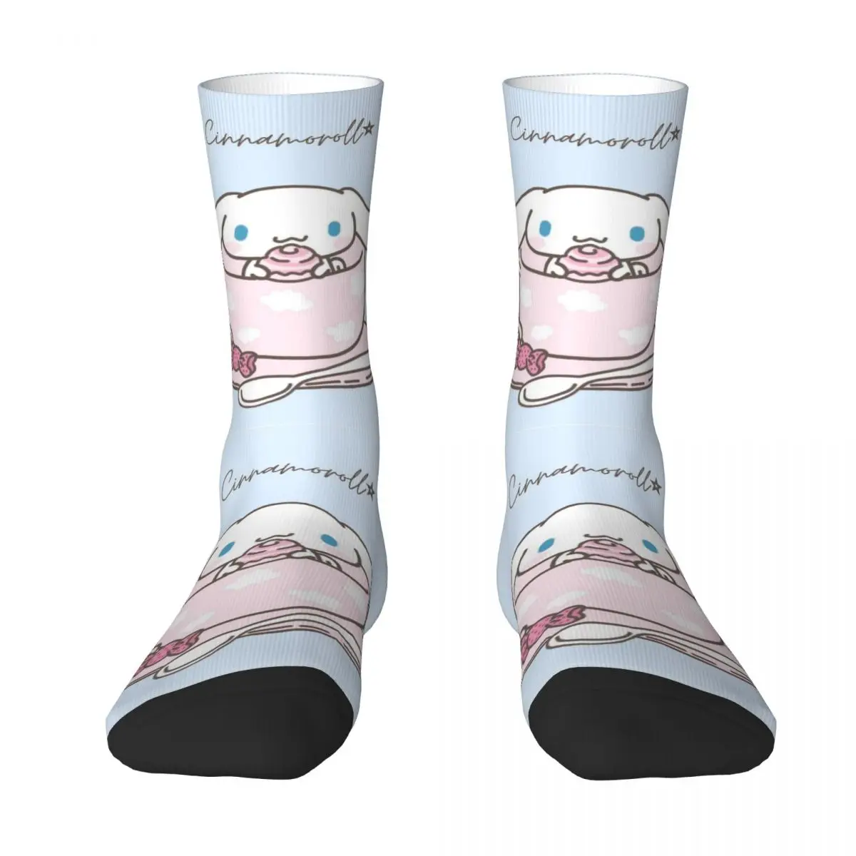 

Winter Warm Colorful Men's Women's Cinnamoroll Bunny Cute Kawaii Socks Non-slip Basketball Socks