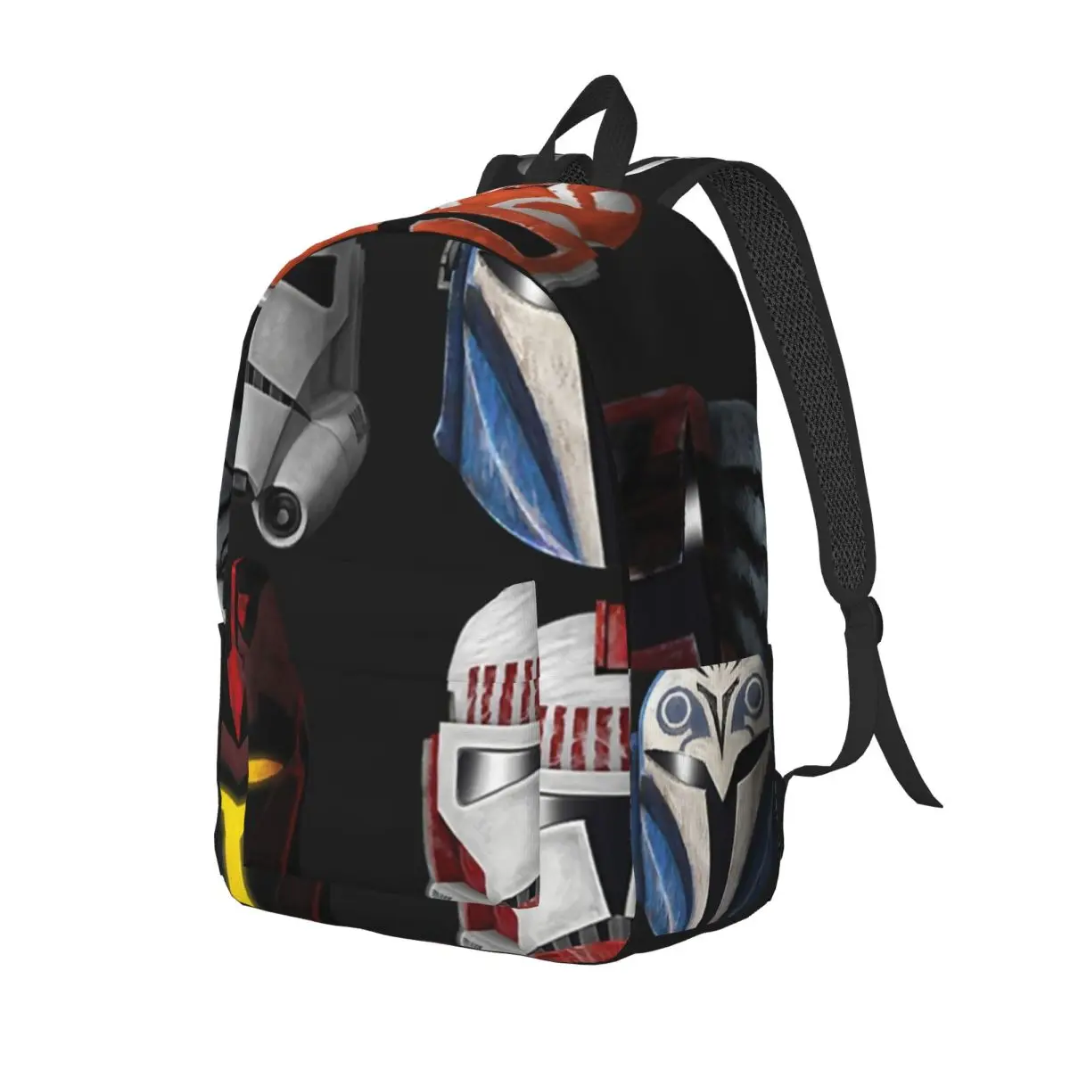 The Clone Wars Clone Helmets New Fashion High Capacity Waterproof College Backpack Trendy Laptop Travel Book Bag 15.7in 17.7in