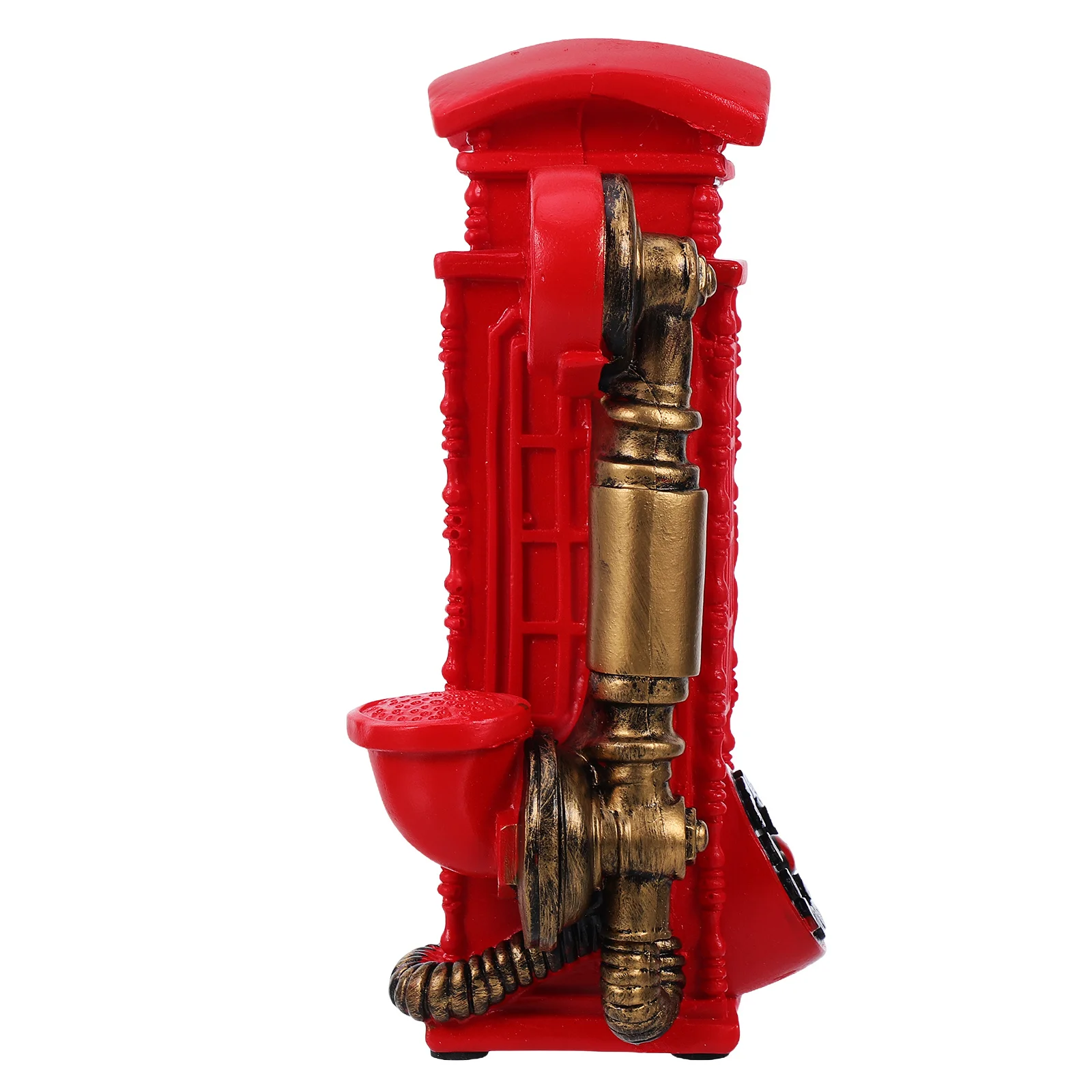 

Vintage Telephone Booth Decoration Classic Resin Rotary Dial Payphone Ornament for Home Office Retro Phone Decor