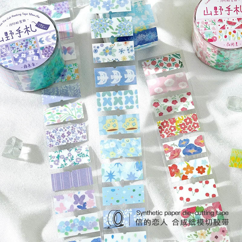 

INS Aesthetic Floral Washi Tape for Kids Girl Retro European Sweet Scrapbook Journal Decal Cute Cartoon Anime Flower Decal Gift