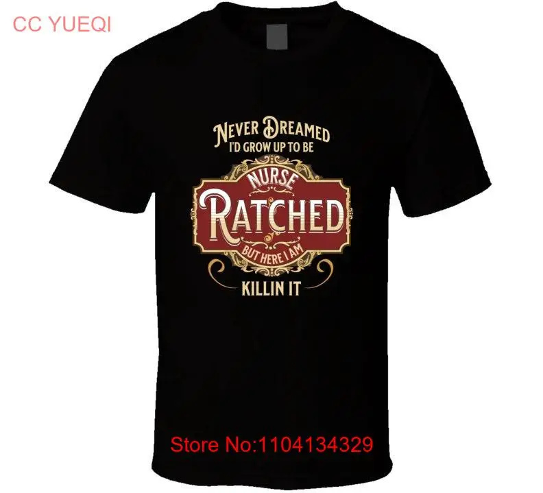 ممرضة راشيد إقتباس مضحك تي شيرت فيلم شخصية التمريض الكمامة فكرة طويلة أو قصيرة الأكمام