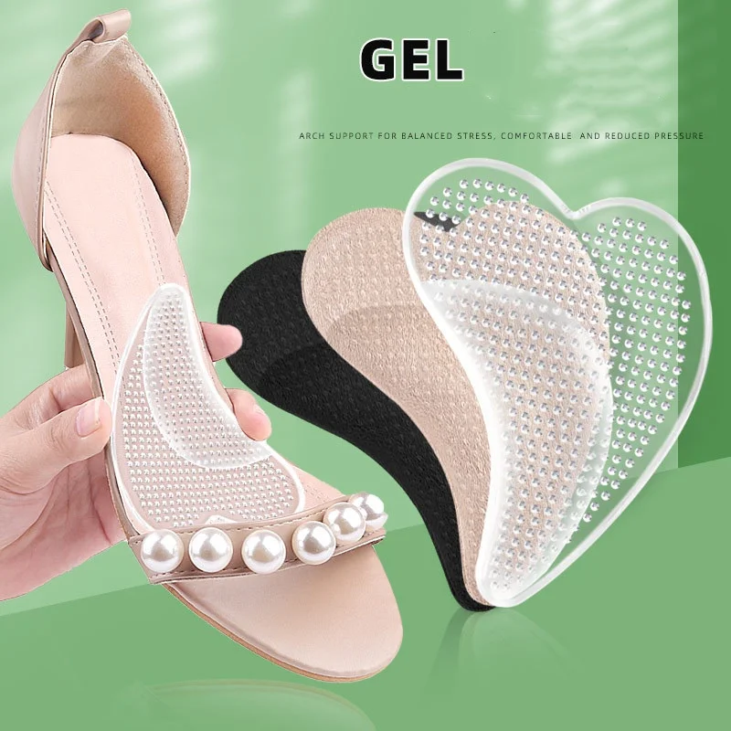 

Gel Heart-shaped Arch Pad Flat Foot Arch Insoles Self-adhesive Arch Support Shock Absorption