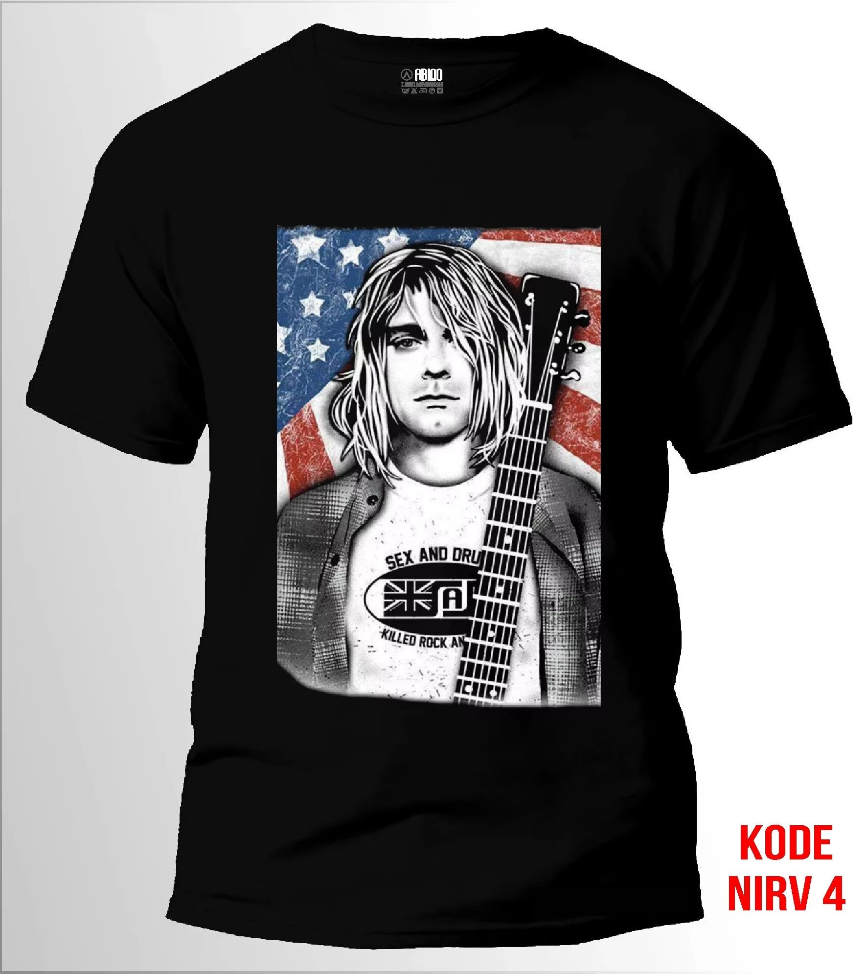 تي شيرت Kaos Band NIRVANA باند ميتال روك كاوس ميوزيك بريميوم ديسترو باكان 24s للبالغين للجنسين كاوس فيروسال #3