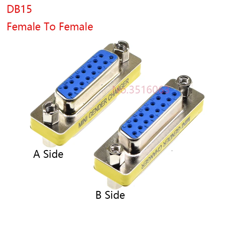 DB9/15/25/37 Pin VGA kadın kadın/erkek/kadın Rs232 seri Port Com konektörü Mini cinsiyet değiştirici adaptörü Null Modem