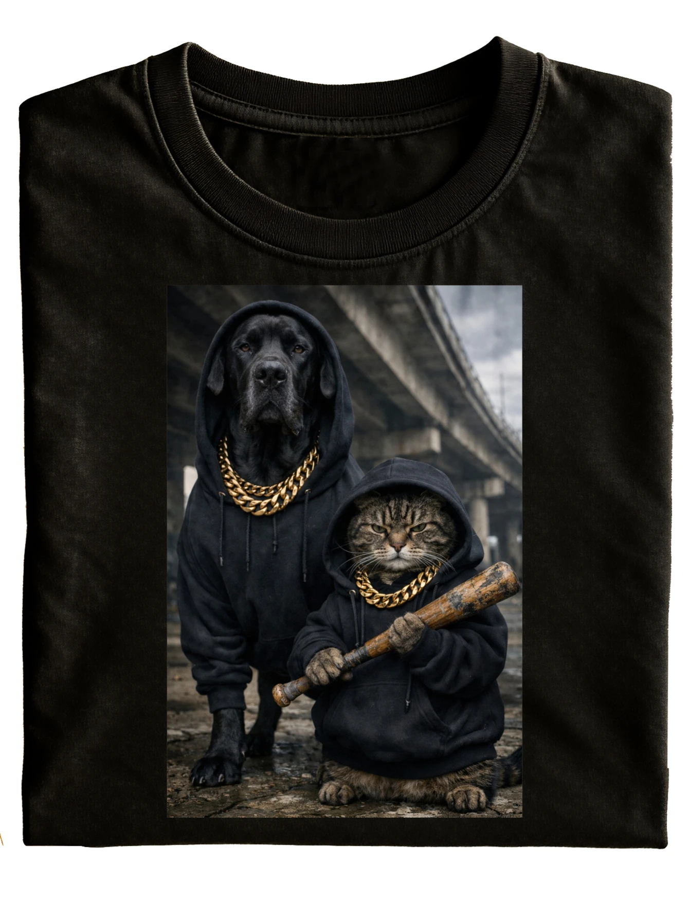 Graphic Hoodie Streetwear - Camiseta com estampa gráfica humorística de