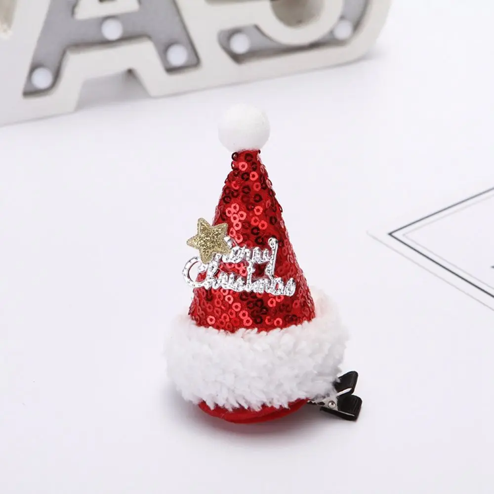 

Cute Santa Claus Elk Ears Snowflake Bow Christmas Hat Hairpin Korean Style Headwear Christmas Hair Clip Hair Accessories