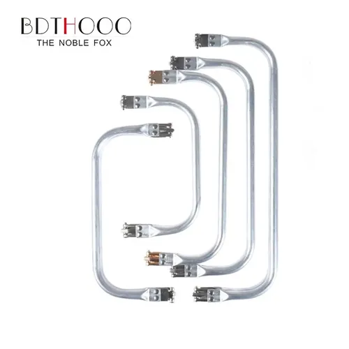 Silver16cm 18cm 20cm 25cm 30cm 40cm marco de bolsa para monedero Doctor mango de tubo de aluminio de Metal accesorios piezas de embrague plata