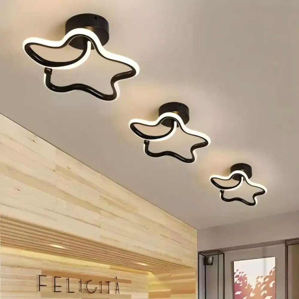 Modern 3 Color LED Ceiling Lamp AC 90V-260V Baked Enamel Many Styles Hallway Lamps Balcony Lights Bedroom Living Room Lighting