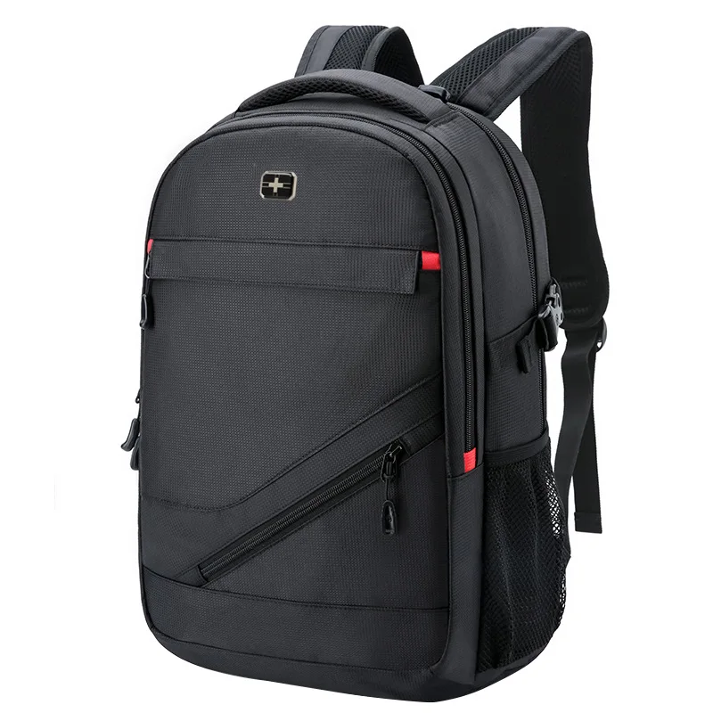 

Мужской рюкзак в швейцарском стиле, деловой повседневный рюкзак большой емкости 15,6 17, органайзер для ноутбука, водоотталкивающий оксфордский дорожный походный рюкзак