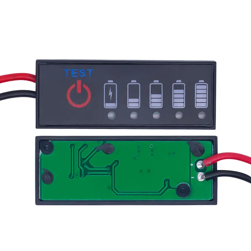 Scheda della lampada di rilevamento della potenza della batteria al litio 3.7V-72V batteria al piombo 12V Display di alimentazione al litio ferro