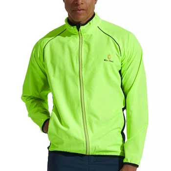WOSAWE Men Windproof Waterproof Reflective Cycling Jacket MTB Bicycle Long Sleeve Windbreaker Sleeveless Vest Bike Coat Jersey 3
