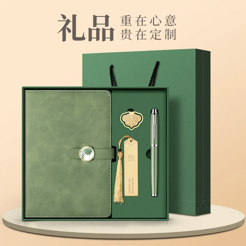 Wholesale Customized Premium Notebook Leather Notepad Signature Pen Gift Box Set Gift Companion Gift monthly planner