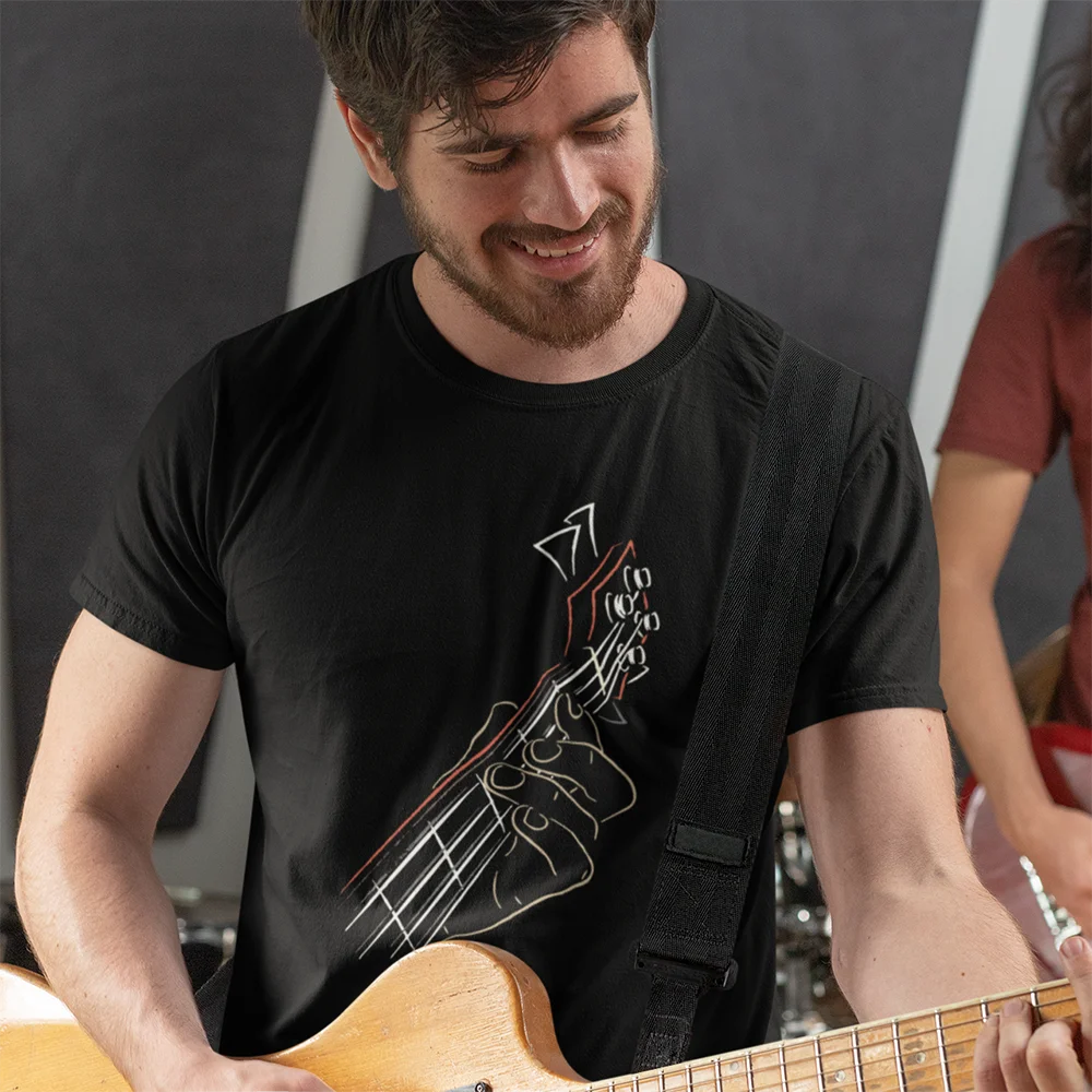 

Humorous Active Bass Guitar Rock Music T-Shirts Men Crewneck 100% Cotton T Shirts Guitar Short Sleeve Tees Unique New Arrival