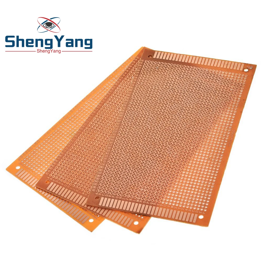 TZT 9x15 9*15cm Single Side Prototype PCB Universal Board Experimental Bakelite Copper Plate Circuirt Board yellow