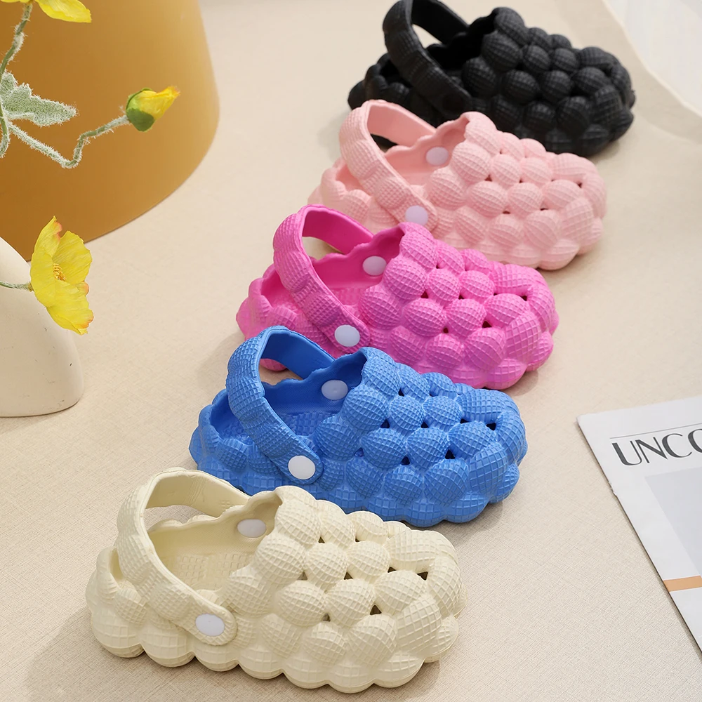 

New Children Kids Home Slippers Cute Bubble Ball Sandals Summer Outdoor Fashion Beach Shoes slippers sapato infantil girl shoes