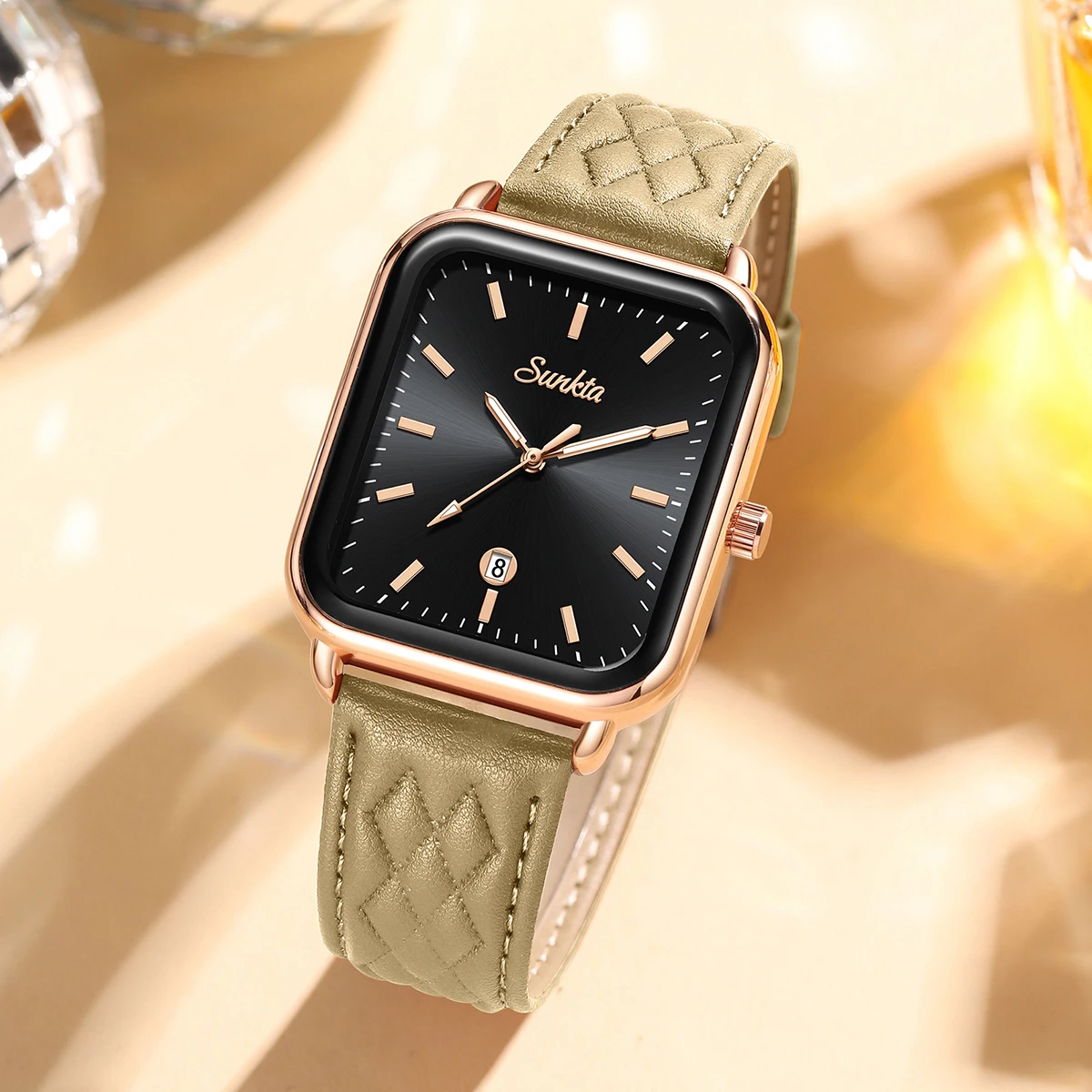 SUNKTA Top Brand Men Watch For Women Calendar Quartz Woman Watch Waterproof Luminous Watches Simple Fashion Elegant Ladies Clock