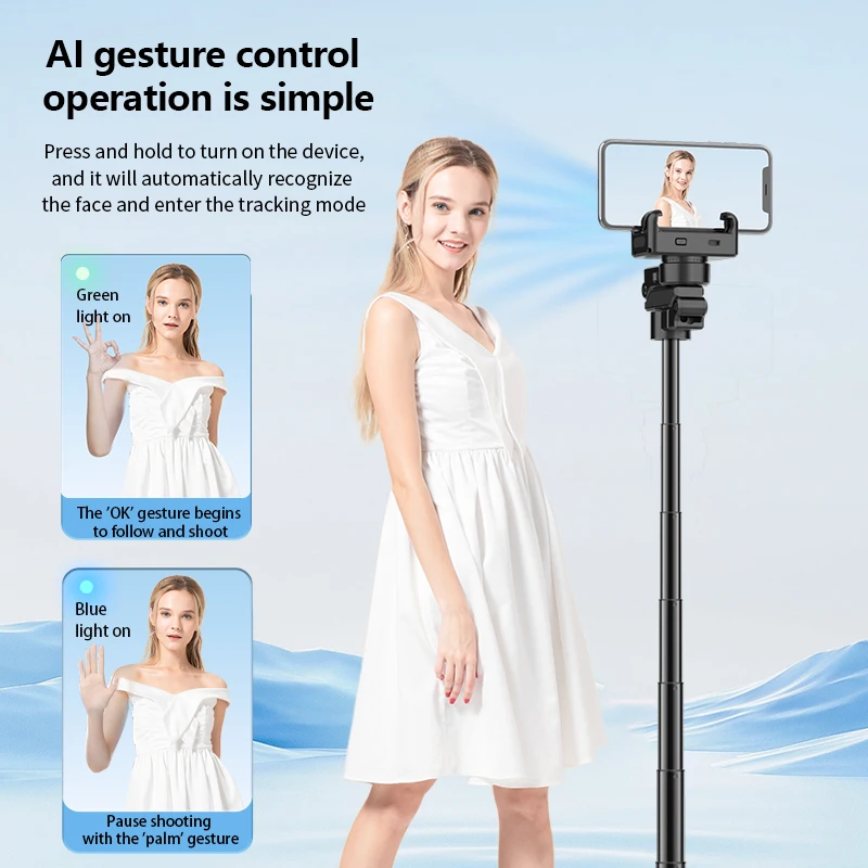 FANGTUOSI C16 2025 NUOVO Smartphone pieghevole palmare Gimbal cellulare registrazione video stabilizzatore Vlog per iPhone 14 Xiaomi Huawei
