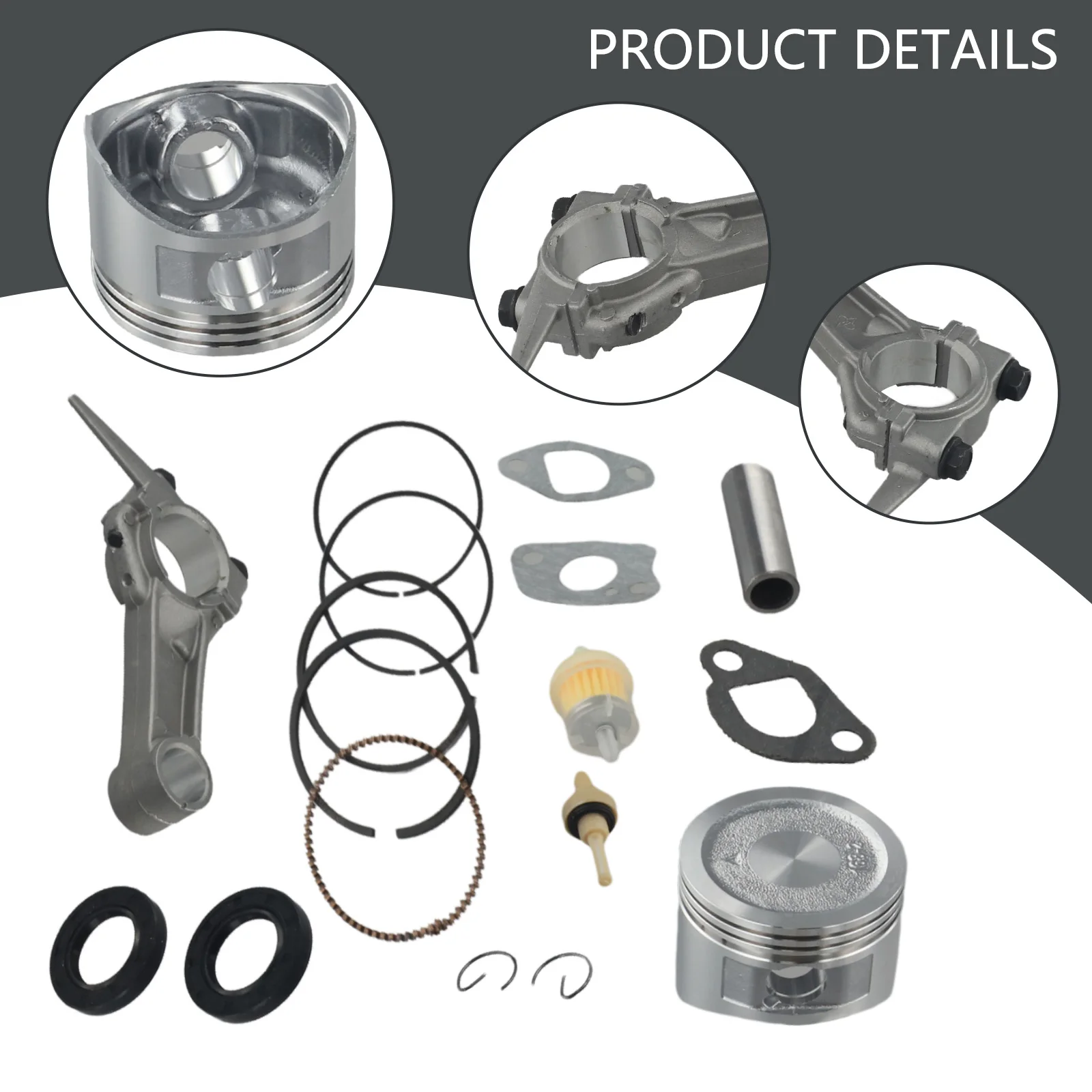 Essential Engine Repair Kit Includes Connecting Rod Piston Ring & Gasket Set Compatible with For Honda For GX200