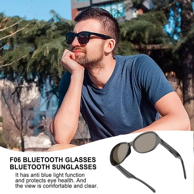 Smart Sunglasses For Men UV Protection Sports Glasses With Bone Conduction Technology High-Performance Wireless UV Block Outdoor