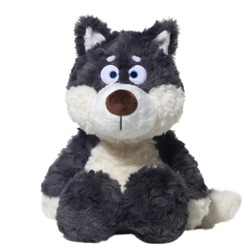 HEISSER VERKAUF 40cm Niedlicher Grauer Wolf Plüschtier Gestopftes Tier Wolf Super Weiches Plüsch-Kuscheltier Geschenk zum Geburtstag