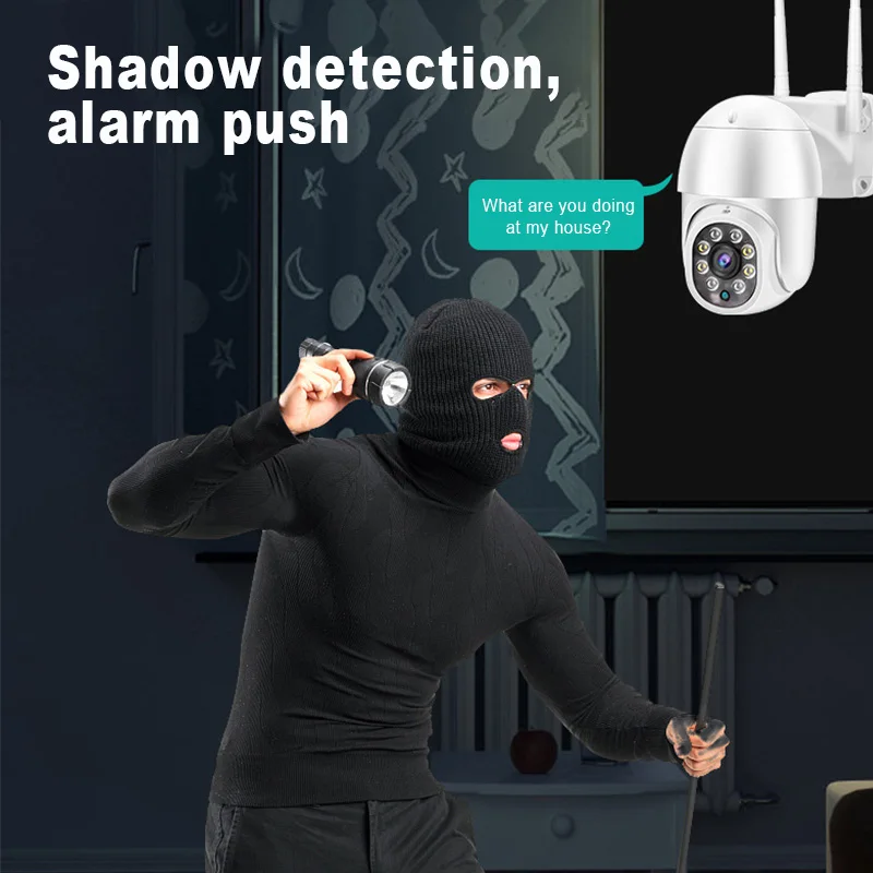 Security Cameras for Home Security Infrared Night Vision Outdoor Waterproof IP66 HD Mobile Phone Remote Control