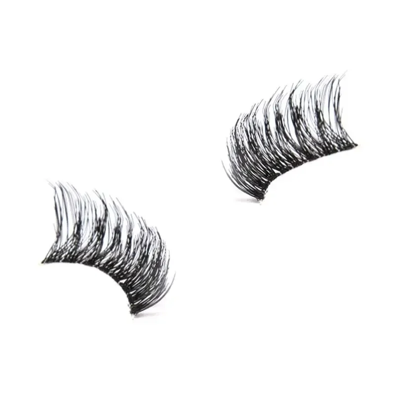 Natural Thick Full False Eyelashes Super Long Chris Cross Eyelashes Charm 3D Staggered Eyelashes