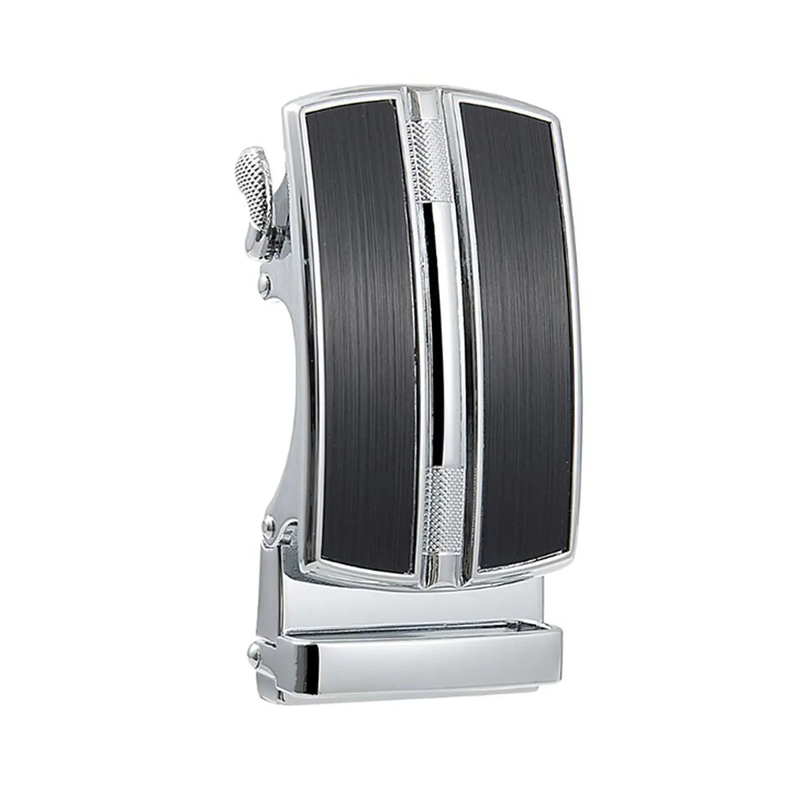 Automatic Ratchet Belt Buckle Men Only Solid Alloy Slide Click Replacement Buckle for Business and Daily Use