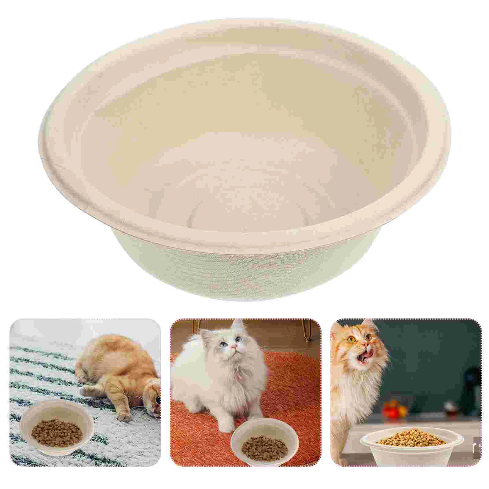 

Cat and Dog Tableware Pets Food Feeders Multipurpose Basin Pulp Feeding Bowls Supply