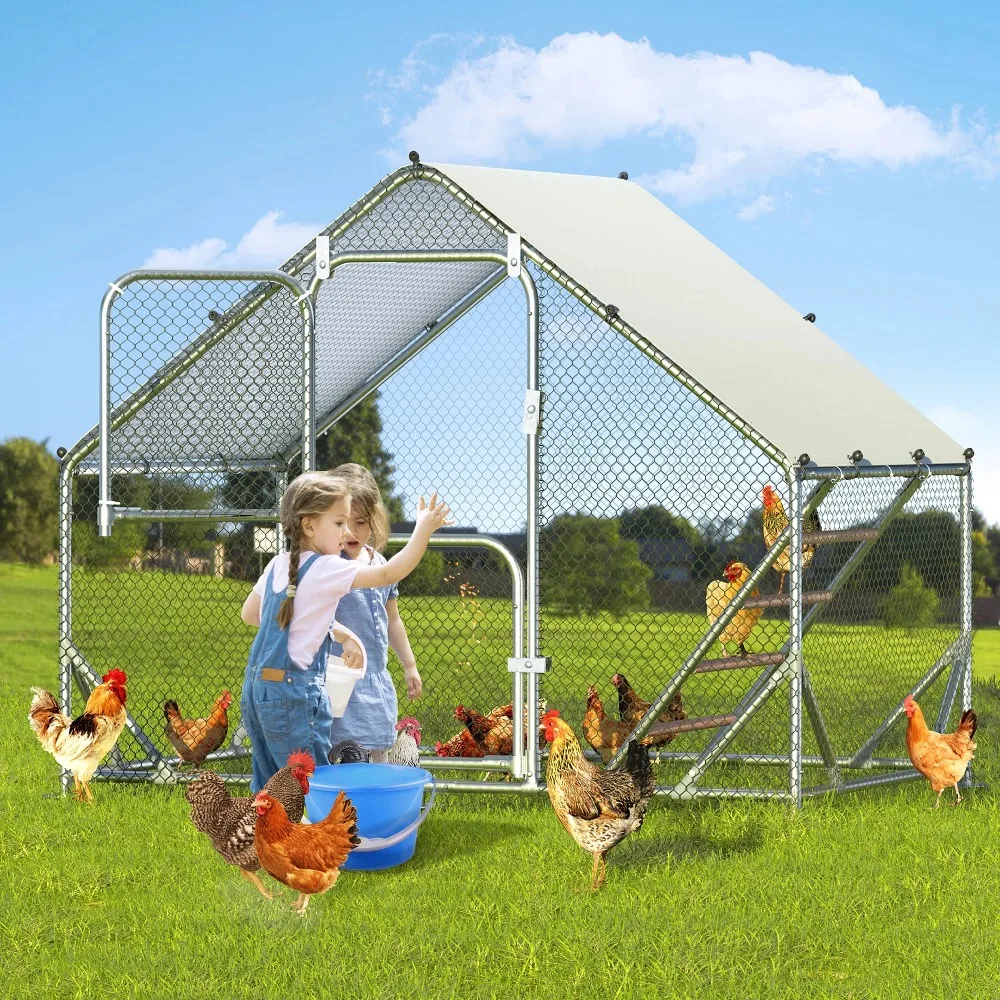

Predator-Proof Chicken Coop with Weatherproof Tarp & Perch , Secure, Weatherproof, and Easy to Use
