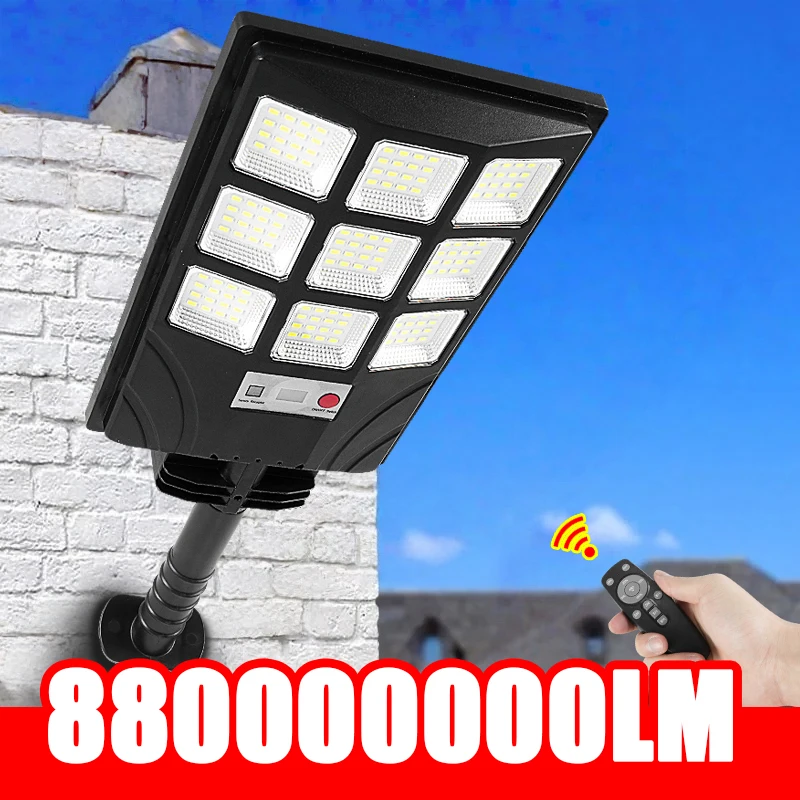 

88000000LM Most Powerful LED Solar Light 8000W Motion Sensor Solarlight IPX65 Outdoor Wall Solar Lantern Garden Yard Spotlight