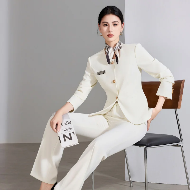 

Новый элегантный женский костюм для персонала ресепшн отеля, весна-осень 2026, униформа для менеджеров, ведущих и диджеев