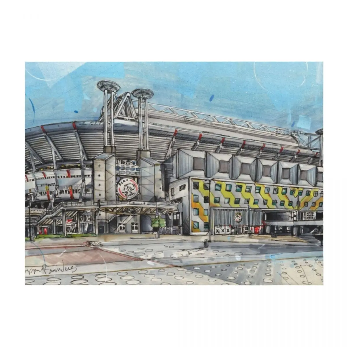 

Amsterdam Soccer Statium Throw Blanket Weighted for sofa Giant Sofa Picnic Blankets