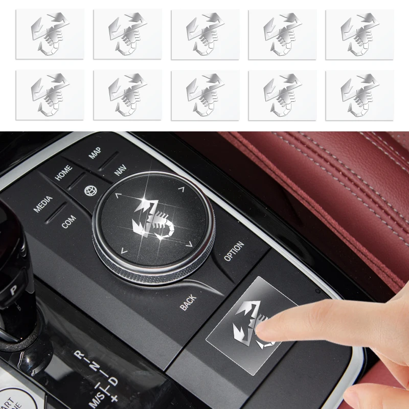 2/5/10pcs Car Metal Emblem Wiper Stickers Reflective Decor Decals For Abarth Land Rover Toyota Hyundai Volkswagen Suzuki Kia