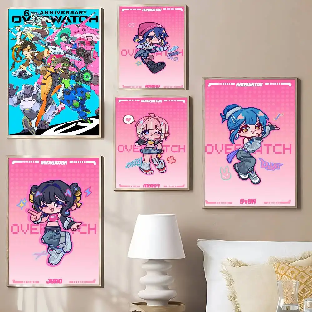 Image of Pop Game O-Overwatch Fan Gute Qualität Drucke und Poster Vintage Room Bar Cafe Decor Home Decor