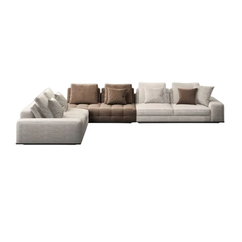 Italian-style Minimalist Fabric Sofa Villa Living Room Couch High-quality Hotel Boucle Lawrence Sofa