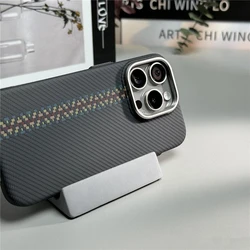 Geometric Carbon Fiber texture 3D Relief Magsafe case for iphone 17 16 15 14 pro 13 15Pro Max Wireless Charging hard Case cover