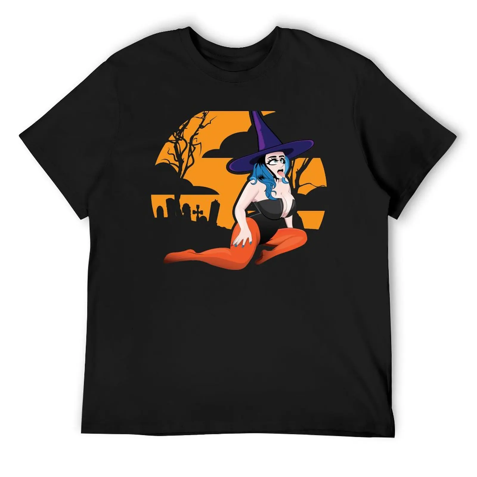 

Anime Sexy Witch T-Shirt shirts graphic tee blacks anime clothes plus sizes shirts graphic tee men