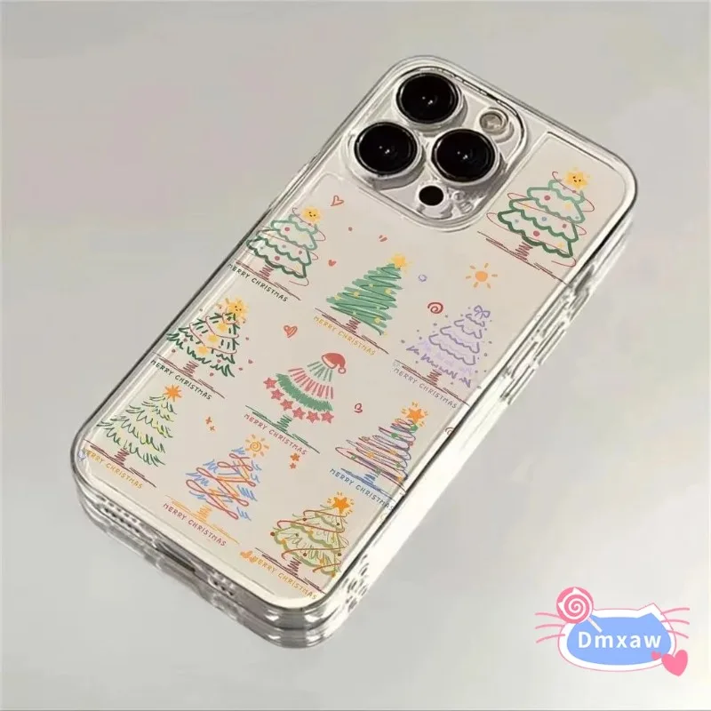 لسامسونج غالاكسي J8 J7 J6 J5 J4 J3 J2 Prime Core 2018 2017 جراب هاتف لطيف شجرة عيد الميلاد واضح لينة الغطاء الخلفي #1