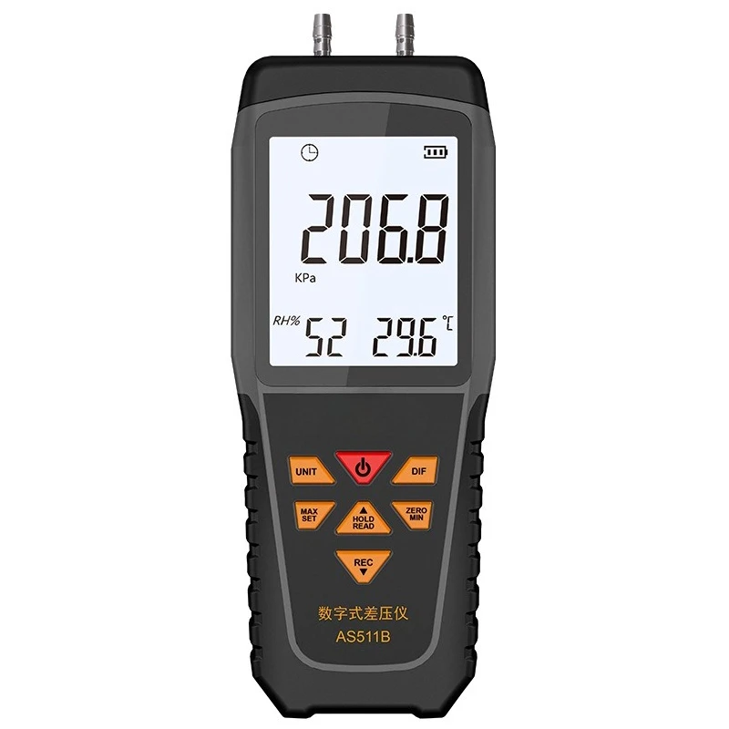 Цифровой манометр AS511, высокоточный манометр с дифференциальным давлением