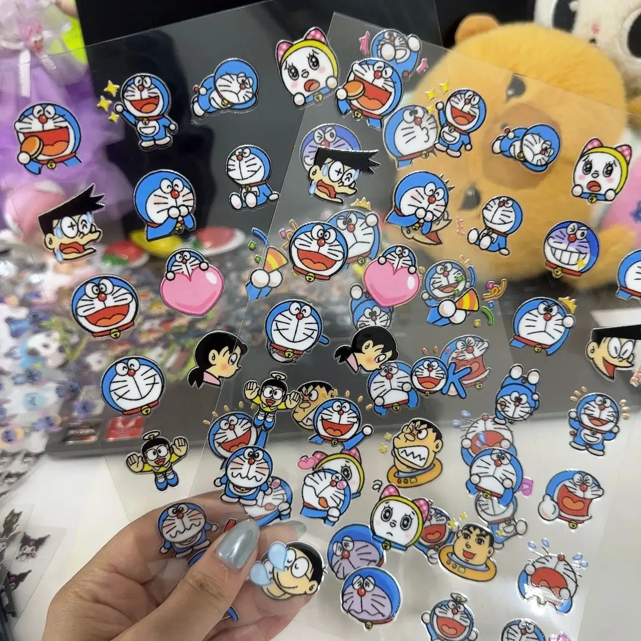 Pegatina de Doraemon, Pegatina de Transferencia de Dibujos Animados, para Cepillo de Dientes, Teléfono Móvil, Taza de Agua, Tableta, Decoración Impermeable para Equipaje