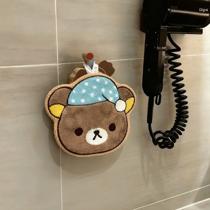 لطيف Rilakkuma منشفة الكرتون الدب شقيقة الحبل منشفة اليد المطبخ الحمام لينة سريعة منشفة ماصة زوجين مهرجان هدية