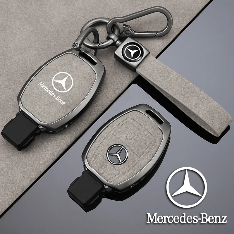 Zinc Alloy Car Remote Key Case Styling Accessories For Mercedes Benz A B C S Class AMG GLA CLA GLC W176 W221 W204 W205 Keychain