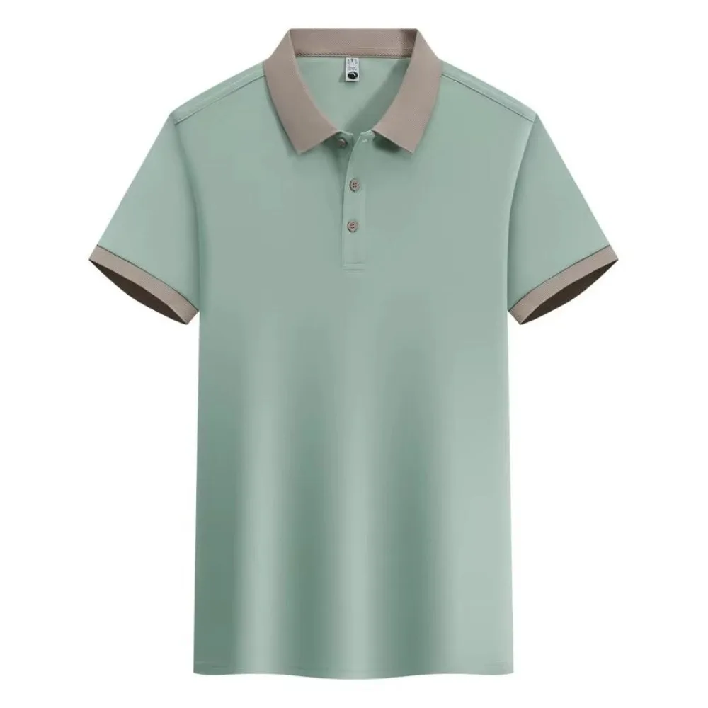 Cotton Fabric Summer Short Sleeve Tee Wrinkle Resistant Fabric Short Sleeves Men's Overalls Uniform Breathable Material