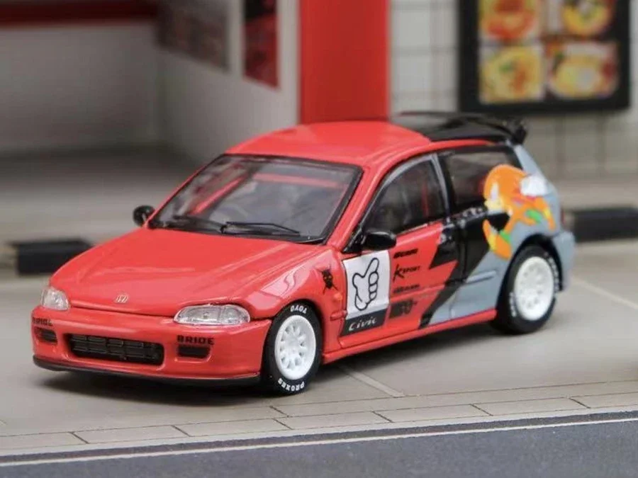 

In Stock SW 1:64 EG6 TYPE R No Good Racing Diecast Diorama Car Model Collection Miniature Toys Street Weapon