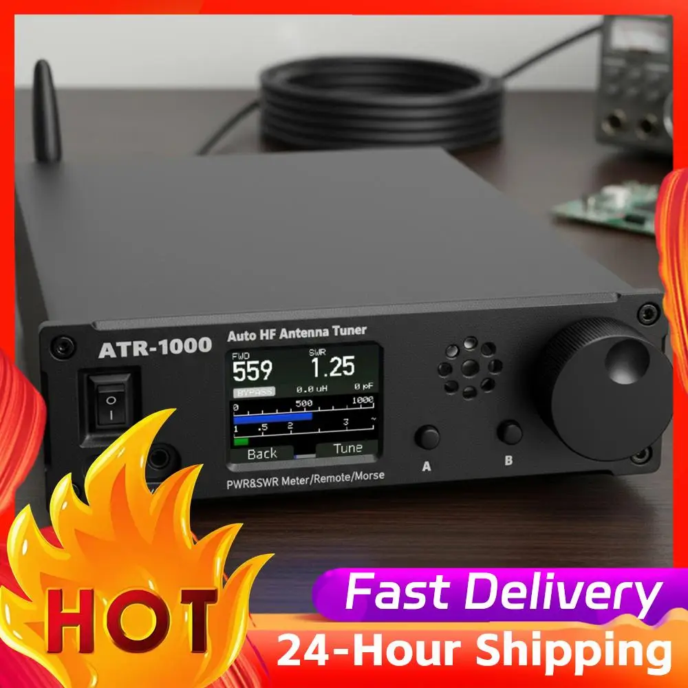 ل YAESU ICOM AMNVOLT ATR1000 1000 واط 1.8-30 ميجا هرتز موالف هوائي أوتوماتيكي 1.8In TFT شاشة كامل Waveband راديو استقبال خفيفة الوزن